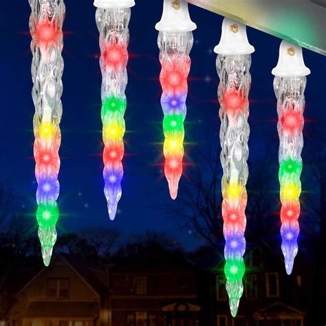 Lightshow 61 Count Shooting Star Multicolor Icicle Led Plug In
