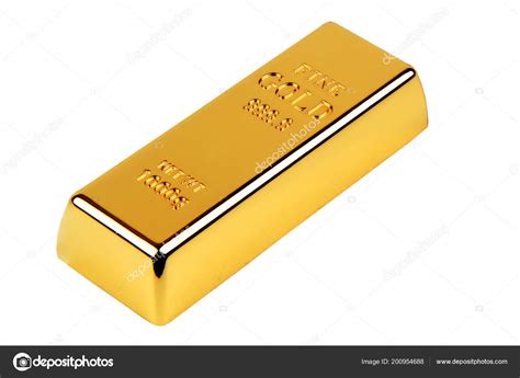 Isolated 1000 Gram Gold Bar 999 White Background Stock Photo By