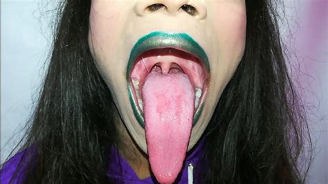 Long Tongue Edition Close Up Tongue Uvula View Cleanest Tongue In