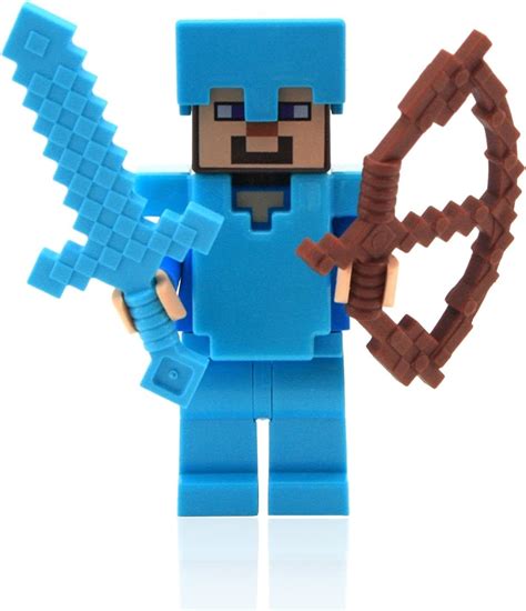 Lego Minecraft Steve With Diamond Armor And Sword Toys