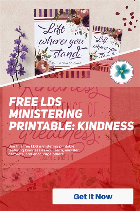 Free Lds Ministering Printable Kindness Ministering Printables