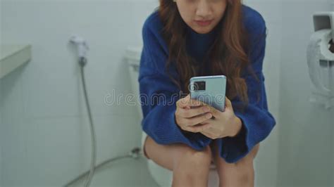 Woman Sitting Toilet Stock Footage Videos Stock Videos