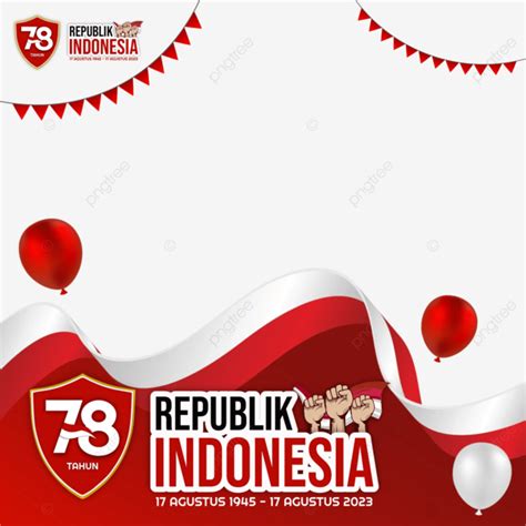 Gambar Hut Ri Ke Desain Resmi Agustus Twibbonisasi Hari Kemerdekaan Indonesia Vektor