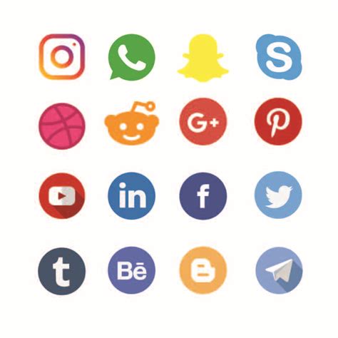 Top 14 Social Media Vector Icon Set Design Download
