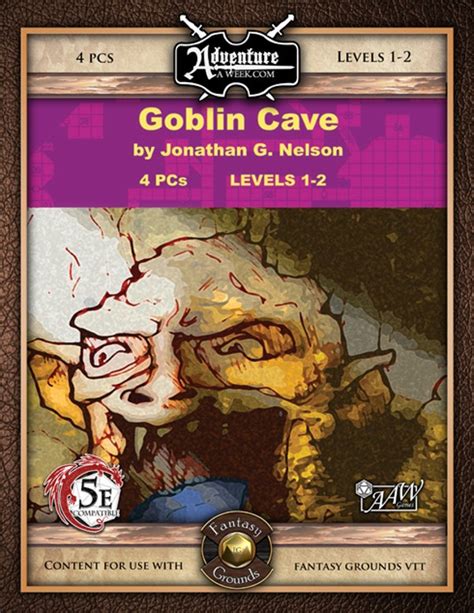 Goblin cave map for dnd or pathfinder. 5E C02: Goblin Cave (Fantasy Grounds)
