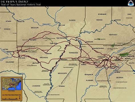 Cherokee Trail Of Tears Map Cherokee Indians Trail Of Tears