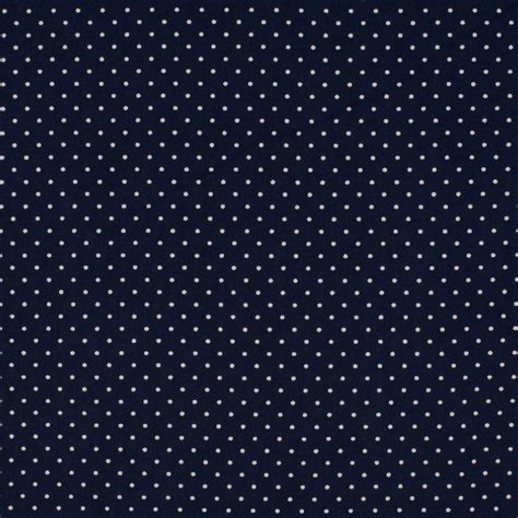 Navy Blue Mini Polka Dot Print Cotton Poplin Fabric Polka Dot Print
