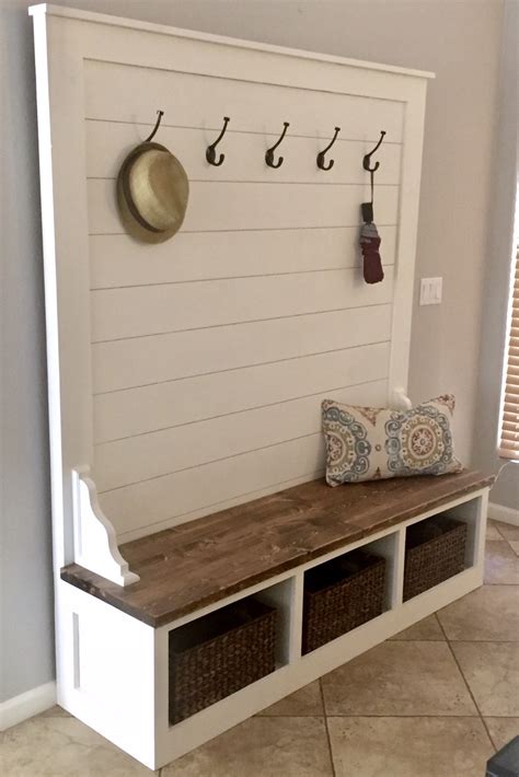 Anchor builders i photographer find entryway hall tree storage bench. Shiplap Hall Tree Bench - Spruc*d Market