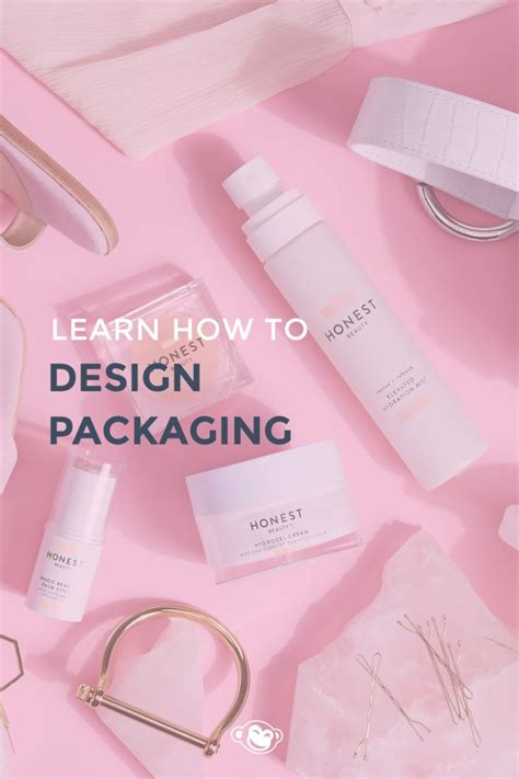 The Words Learn How To Design Packaging On Top Of Pink Background With