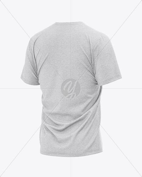 Mens Heather Loose Fit T Shirt Back Half Side View In Apparel