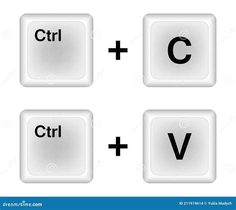 Ctrl C Ctrl V Keys On The Keyboard Copy And Paste The Key Combination