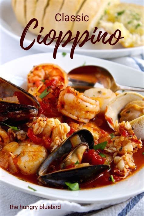 Classic Cioppino Seafood Stew The Hungry Bluebird Recipe Seafood