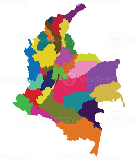 Colombia Map Map Of Colombia In Administrative Provinces In Multicolor