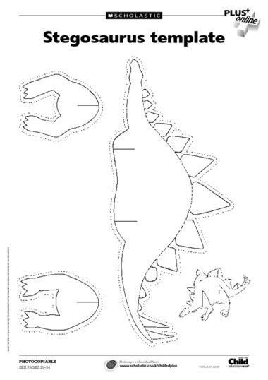 3d dinosaur craft template - Clip Art Library