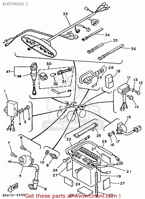 Electrical wiring diagram of ford f100 | all about. Yamaha Yfm80s Moto-4 1986 Electrical 1 - schematic partsfiche