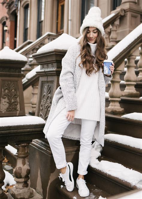 How To Wear White This Winter All White Outfit White Fashion Winter