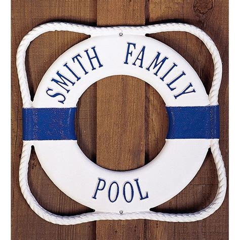 Life Ring Pool Sign Beach And Nautical Pool Signs Swimming Pool