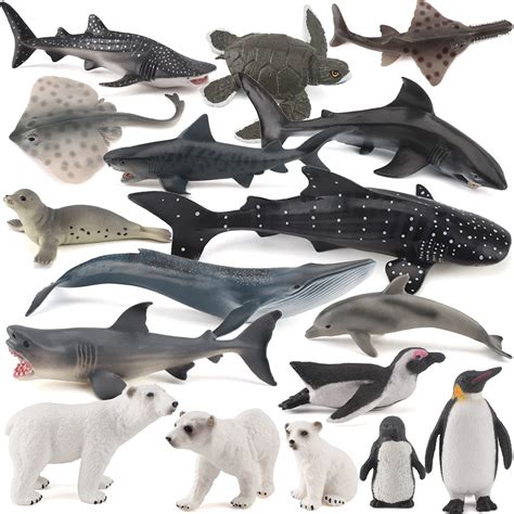 Buy Original Ocean Marine Biosphere Animals Model Sets 17 Pcs Penguin