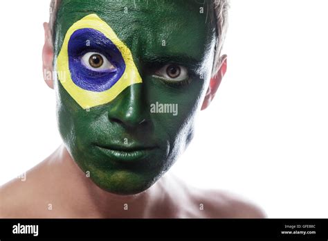 Soccer Fan Brazil Flag Painted Hi Res Stock Photography And Images Alamy