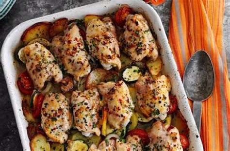 Whisk together all the remaining ingredients. Slimming World's rustic garlic chicken tray bake - SW ...