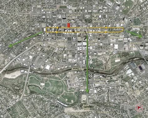 Map Of Downtown Boise World Map