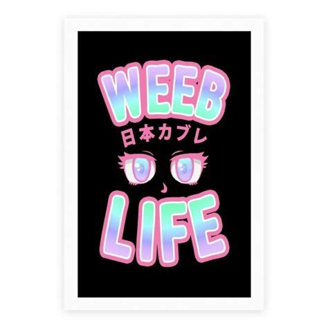 Weeb Life Thug Life Parody Poster Canvas Print Wooden Hanging