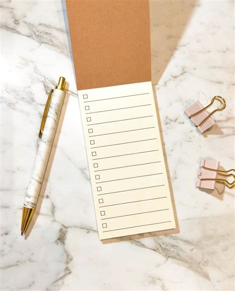 Checklist Notebook To Do List Pad Minimal Notepad Small Etsy