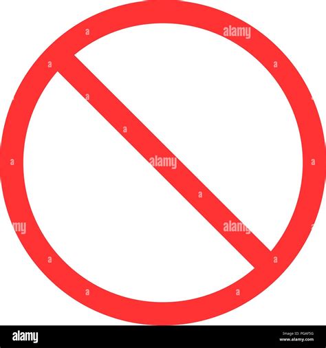 Prohibition Round Symbol Icon No Sign Stock Vector Image And Art Alamy