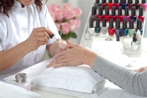 Manicure Process Beauty Salon Stock Photo Image Of Elegance Hands