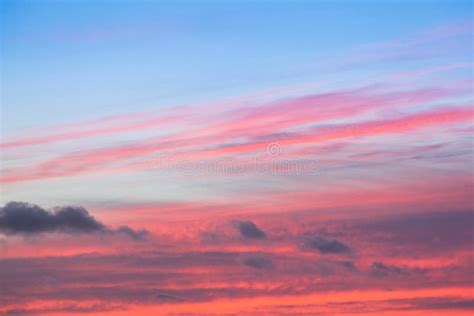 Beautiful Colorful Red And Blue Sunset Sky Stock Photo Image Of