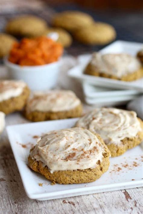 Soft Pumpkin Cookies With Cream Cheese Frosting Recipe Dairy Free