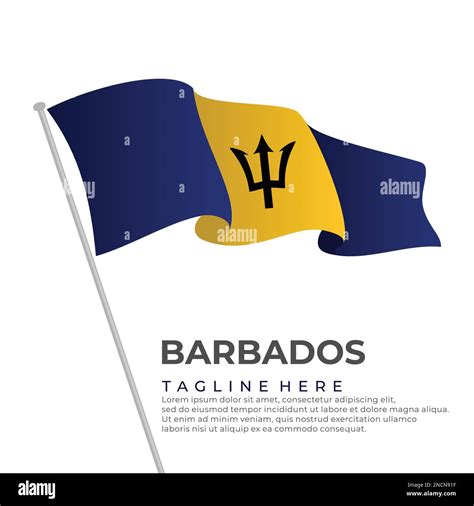 Template Vector Barbados Flag Modern Design Vector Illustration Stock Vector Image Art Alamy
