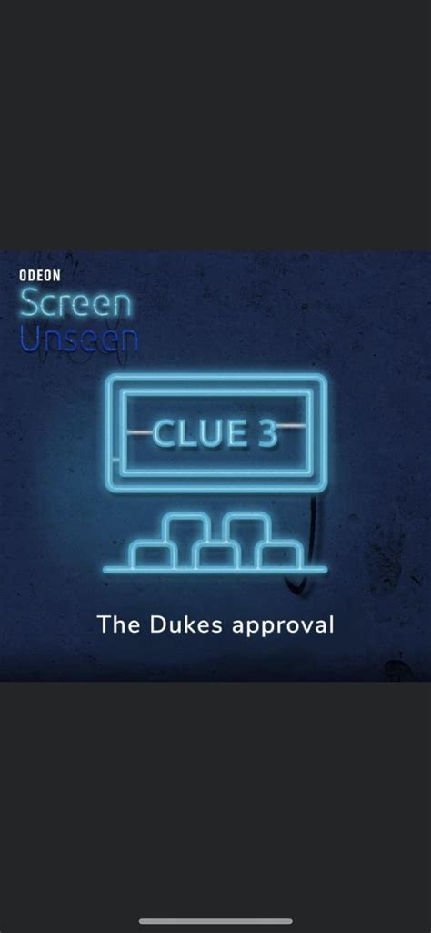 Final Clue For Screen Unseen 27th September Rscreenunseen