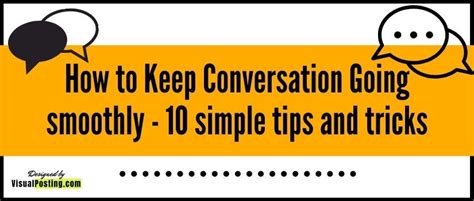 How To Keep Conversation Going Smoothly