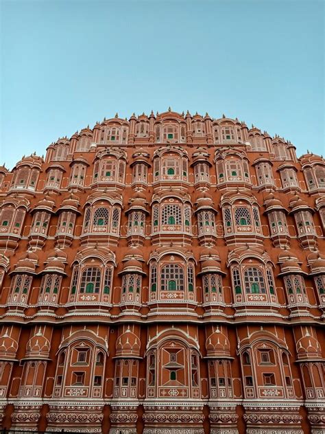 Air Castle Jaipur Hawa Mahal Jaipur Pink City Stock Image Image Of