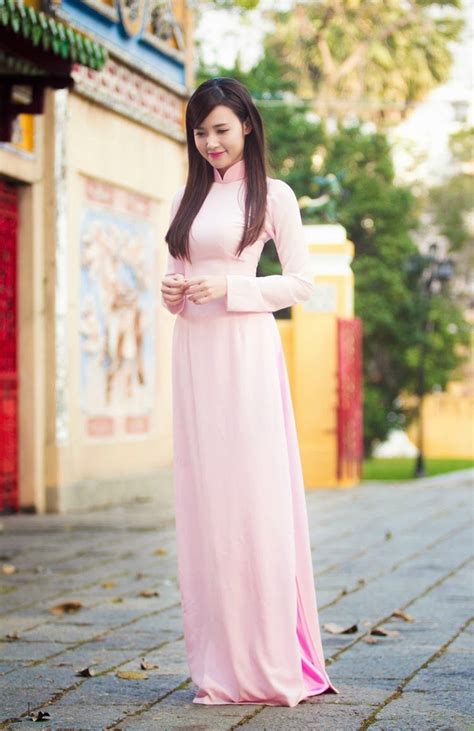 Ao Dai Vietnam Tranditional Dress Ao Dai Traditional Dresses Pink Silk Dress