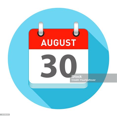 Vetores De 30 De Agosto Os Dias Calendário Estilo Simples E Mais