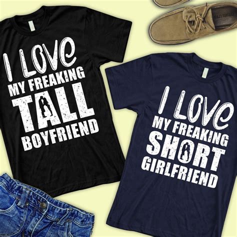 We print the highest quality girlfriend boyfriend couples tags: Couples matching Valentines day Shirt/ I love my freaking ...