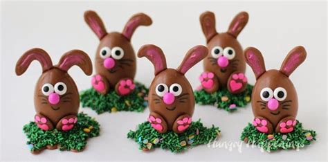 Chocolate Easter Egg Bunnies Filled With Peanut Butter Fudge