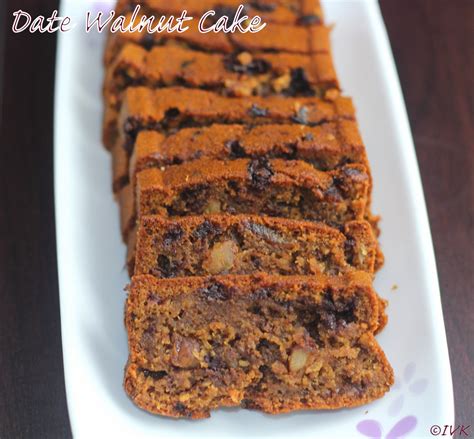 Trying to cut back on calories? IndianVegKitchen: Eggless Date Walnut Cake | Low- Calorie ...