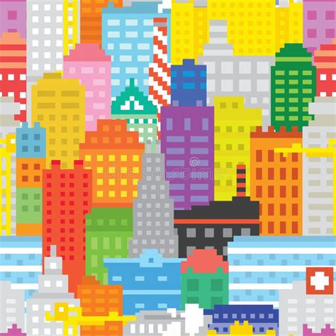 Pixel Art Building Vector Stock Illustrations 3669 Pixel Art