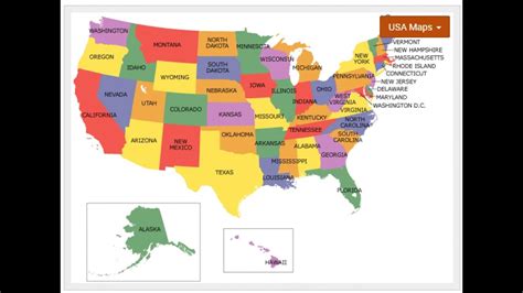 List Of Us State Colors Youtube