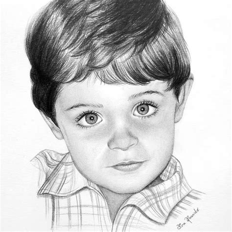 Eva Garrido Ballpoint Pen Art Nose Drawing Boy Face Pencil Portrait