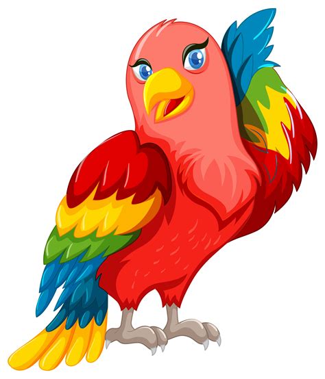 Beautiful Parrot With Colorful Wings 293323 Vector Art At Vecteezy