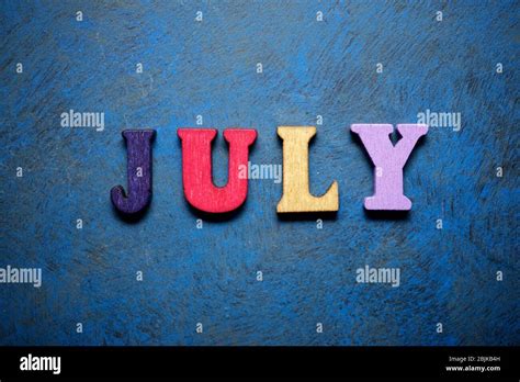 Word july hires stock photography and images  Alamy