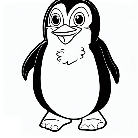 Coloriage Dessin Gratuit de Pingouin télécharger et imprimer gratuit