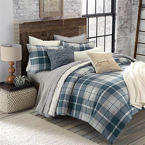 Ugg Monterey Plaid Chambray Reversible Comforter Set Bed Bath And