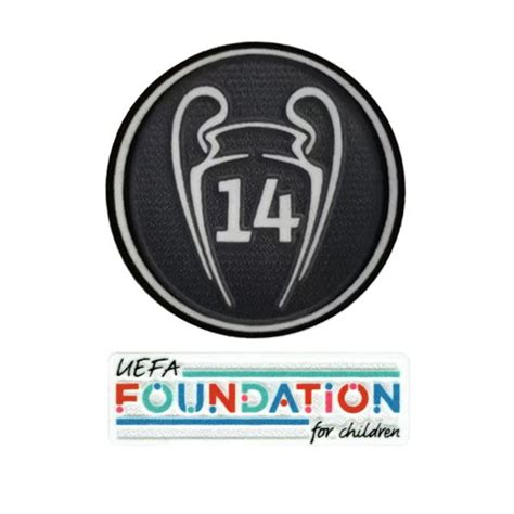 Real Madrid Champions League 14 Trophy Patch Set Real Madrid