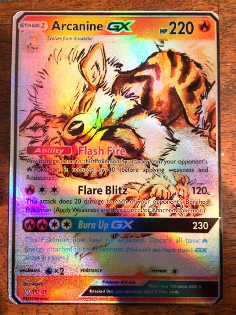 Arcanine Gx Ex Orica Pokemon Custom Card