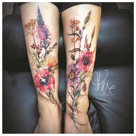 Tatto Floral Floral Watercolor Tattoo Vintage Flower Tattoo Floral